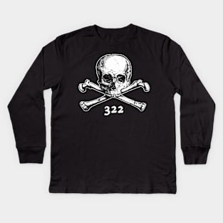 Skull and Crossbones 322 Secret Illuminati Society Kids Long Sleeve T-Shirt